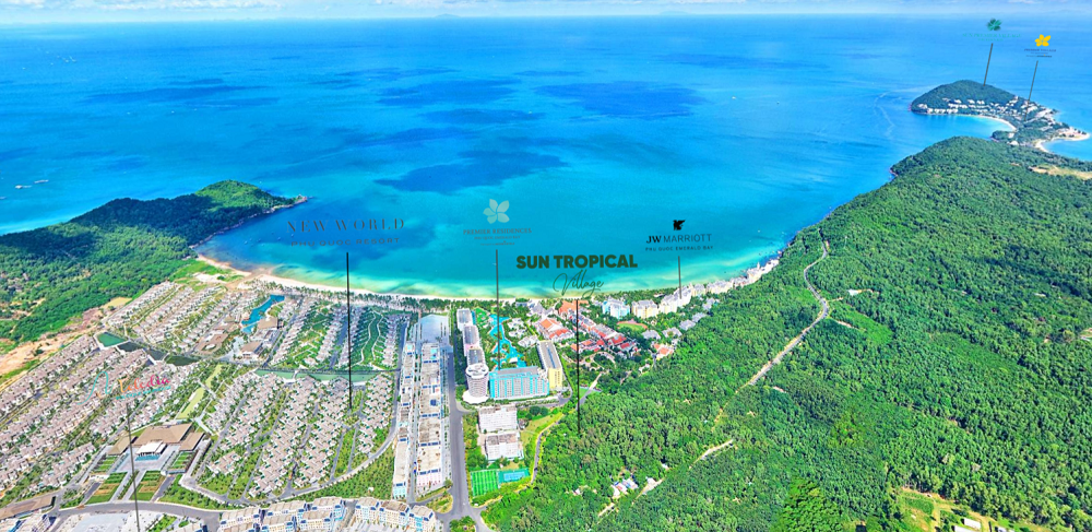 Sun Tropical Village tọa lạc vị trí đắc địa tại Nam Phú Quốc.