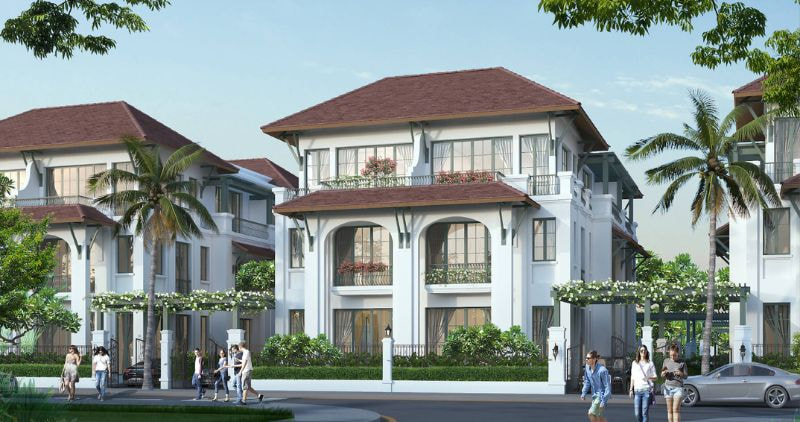 Thiết kế kiến trúc ấn tượng của biệt thự tứ lập Sun Tropical Village