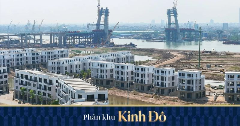 Ảnh thực tế tiến độ phân khu kinh Đô Vinhome Vũ Yên