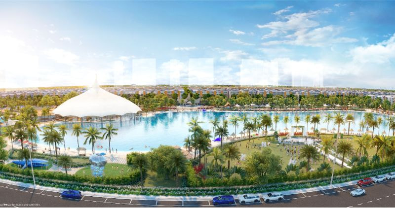 Không gian xanh mát tại biệt thự đơn lập Vinhomes Ocean Park 3