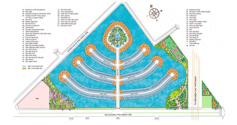 Mặt bằng phân khu Ngọc Trai Ánh Sáng Vinhome Ocean Park 2