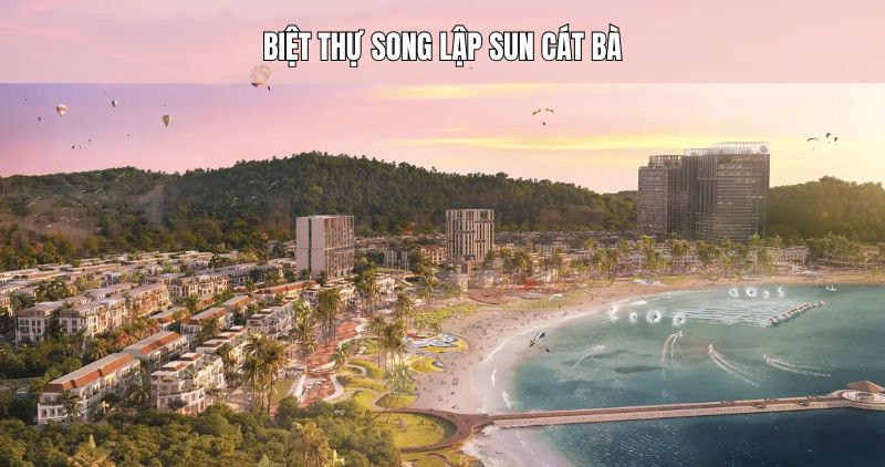 Chi tiết biệt thự song lập Sun Cát Bà