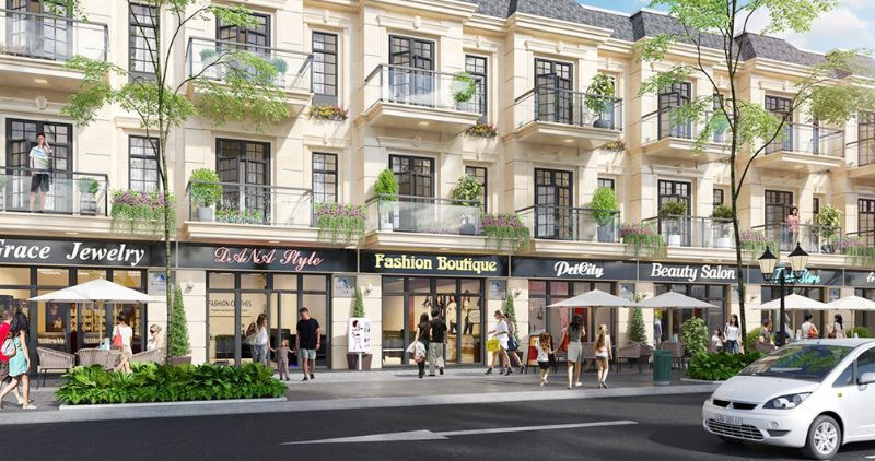 Không gian sầm uất của shophouse Đà Nẵng