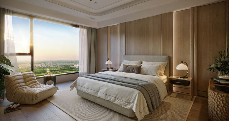 Minh họa không gian phòng ngủ căn hộ La Pura Bình Dương