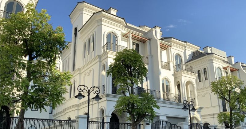 Kiến trúc đồng bộ ấn tượng của biệt thự song lập Ngọc Trai