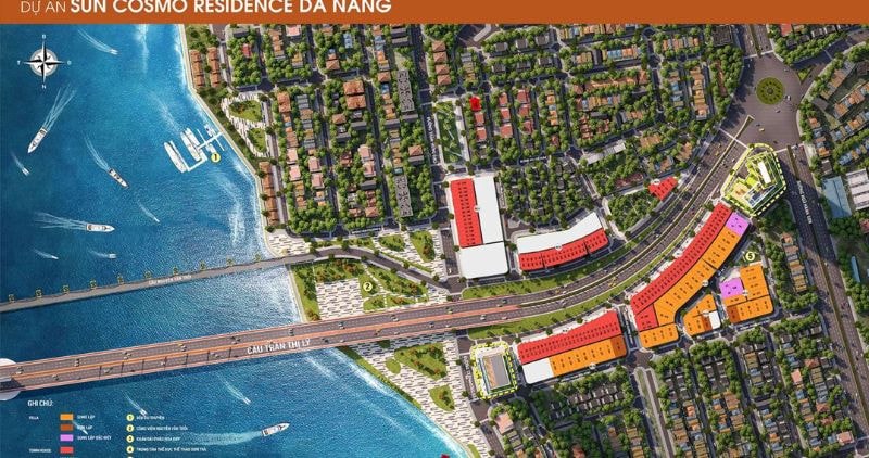 Mặt bằng tổng thể dự án Sun Cosmo Residence