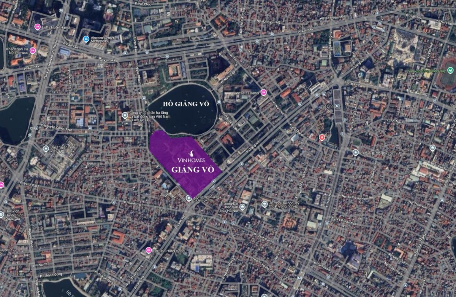 Vị trí Vinhomes Giảng Võ