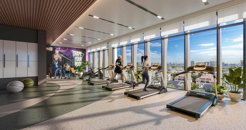 phòng gym dự án Sun Solar Residence