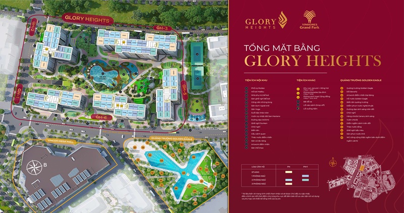 Glory Heights: thiết kế ấn tượng cùng hệ thống tiện ích đậm chất resort nghỉ dưỡng kiểu Mỹ