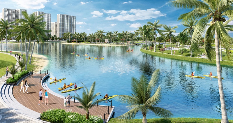 Hồ cảnh quan resort giữa lòng đô thị