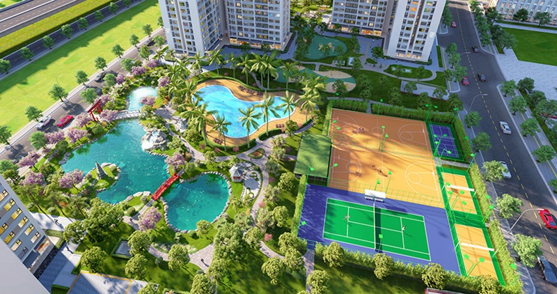 Hệ thống sân thể thao ngoài trời tại Vinhomes Grand Park