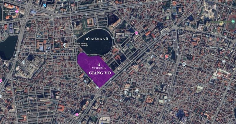 Vị trí dự án Vinhomes Gallery Giảng Võ