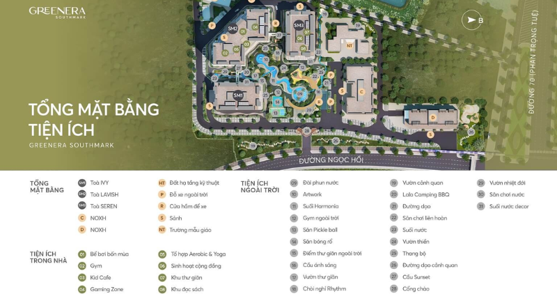 Mặt bằng toà Lavish Greenera Southmark