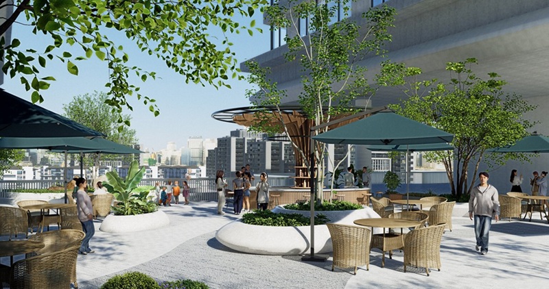 Khu cafe ngoài trời tại Newtown Diamond Đà Nẵng