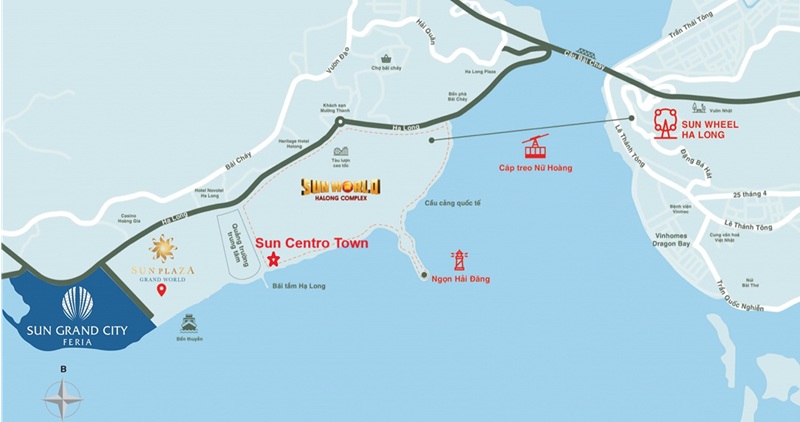 Sun Centro Town sở hữu vị trí trung tâm đắt giá bậc nhất trong quần thể Sun Elite City