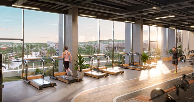 Phòng Gym hiện đại sun ponte residence