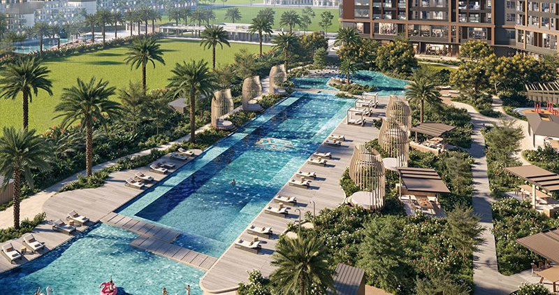 Bể bơi ngoài trời dài 50m² theo chuẩn Olympic là tiện ích nổi bật bậc nhất tại Southern Square